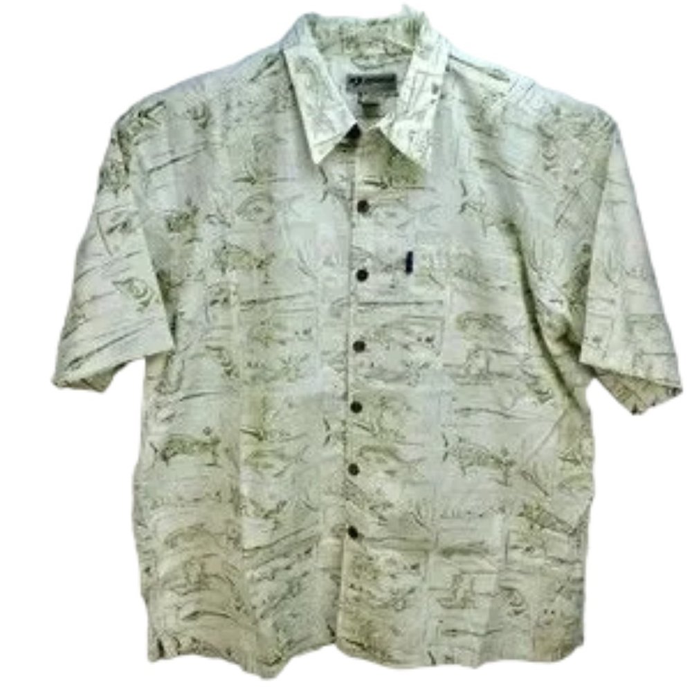 Sportif USA Men's Button Front Fishing Camp Shirt L